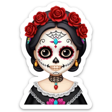 la catrina chibi style sticker