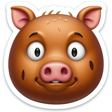 smelly pork steak, rotten sticker