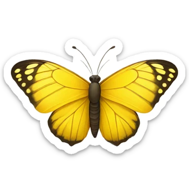 Yellow butterfly sticker