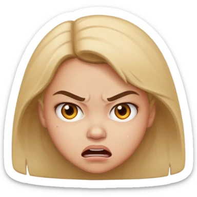 Aggravated girl sticker