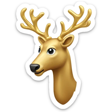All gold reindeer  sticker