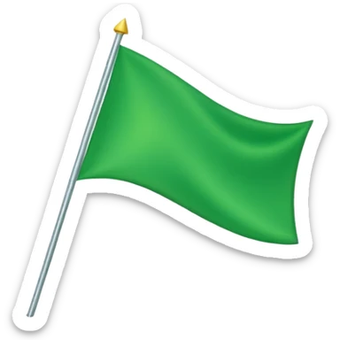 Bright Green triangle flag sticker