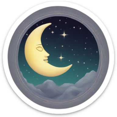 Tarot-the moon sticker
