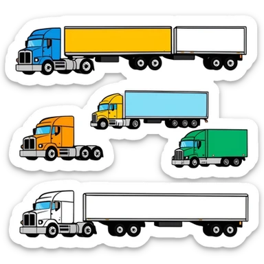 Semi trucks  sticker