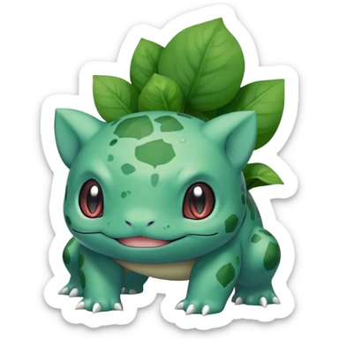 Bulbasaur from anime (no tail, no leaves, full body)  sticker
