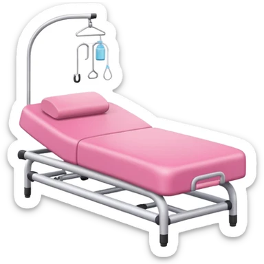 cama de fisioterapia color rosa  sticker