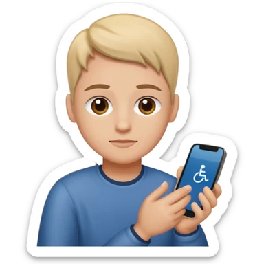 Person with disabilities working  sticker