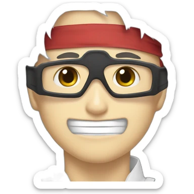 Gojo Satoru and blindfold white sticker