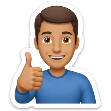 Buat gambar those bad tings guy dari sml yg sedang senang dan berikan jempol sticker