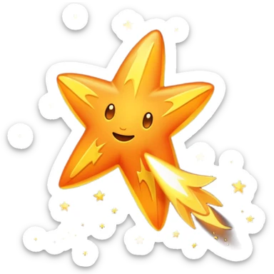 Bright shooting star sticker