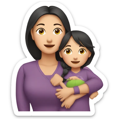 Mom and daughter from Kazakh  sticker