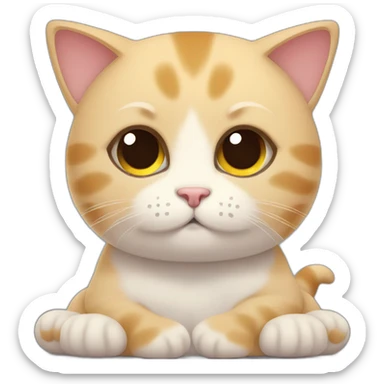 meditating cute cat sticker