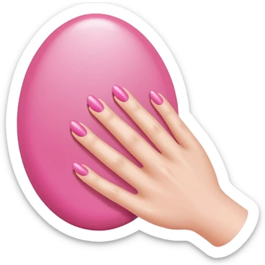 Pink nails sticker