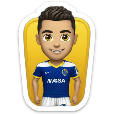 Christiano Ronaldo realist with Al nassr maillot sticker