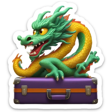 Chinese dragon on luggage belt sticker