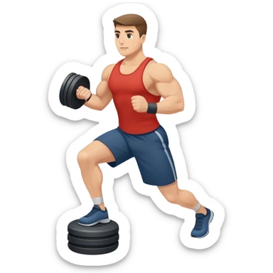 Rotational-Landmine exercise sticker