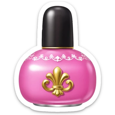 gold rococo pink inflatable puffy nail polish sticker