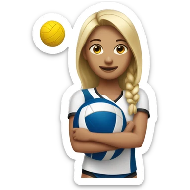 Girl play my volleyball sticker