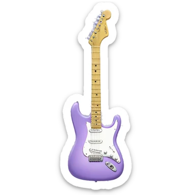 Pastel purple electric guitar sticker