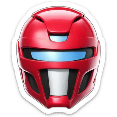 Red Mighty Morphin Power Ranger Helmet sticker