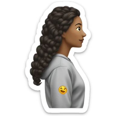 sweatshirt woman side view sticker