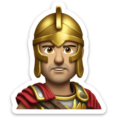 Achilles head warrior roman centurion sticker