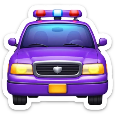 purple police car light sticker