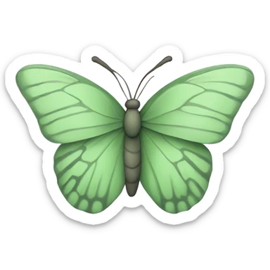 Sage green butterfly  sticker