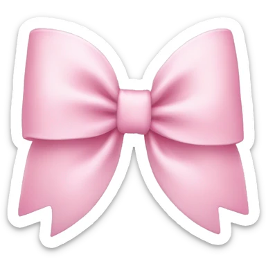 light pink bow sticker
