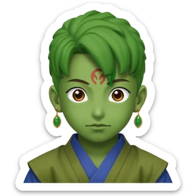 Dragon ball fusions Gohan + piccolo potara earrings = Gohanpiccolo vegito-syle sticker