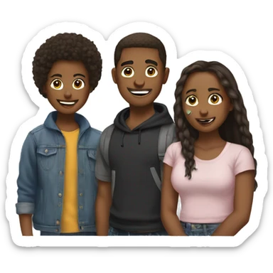Bro and 3 sisters  sticker