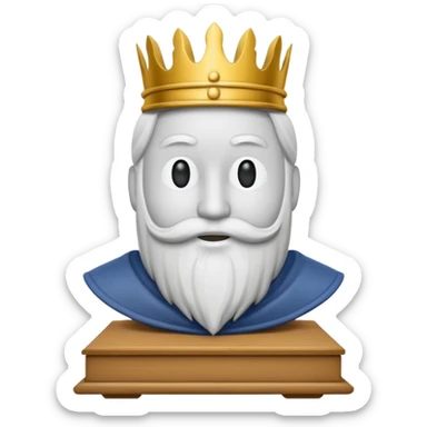 Koning van schaken geef het in de officiële form als die van de spel sticker