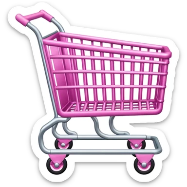 Pink shopping cart sticker