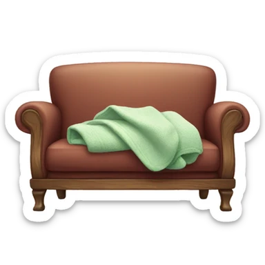 Sofa with blanket sticker