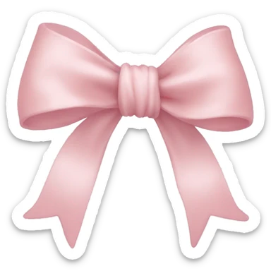 light pink stringy bow sticker