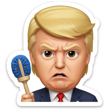toilet brush donald trump sticker