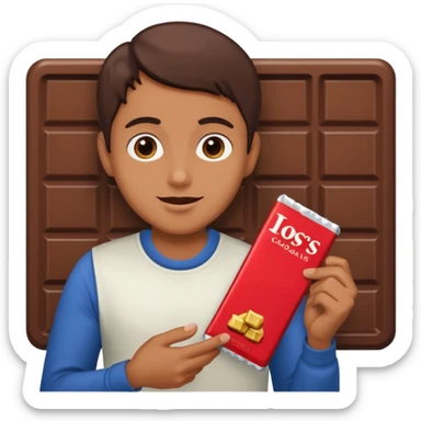 a person going to buy chocolate sticker