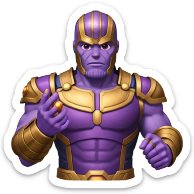 Thanos with the gauntlet  sticker