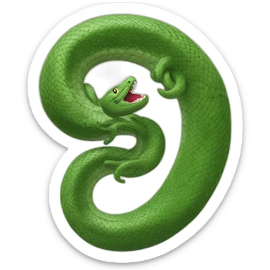 Serpent autour du bras d'une humaine sticker