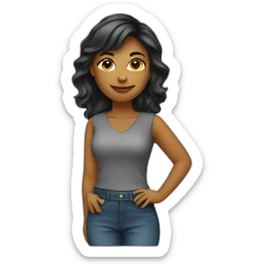 Female Graphic designer sticker