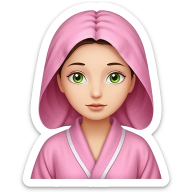 🧖‍♀️this with cucumber eyeys at a spa and a pink robe sticker