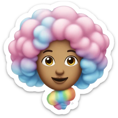 Rainbow cottoncandy sticker