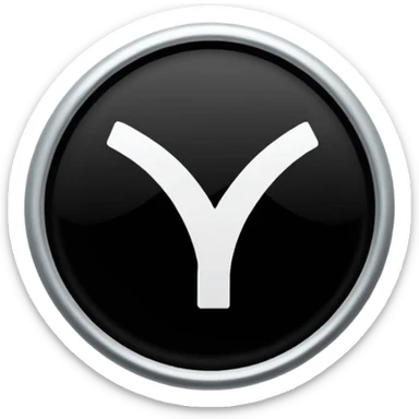 Black circle with a check mark on it sticker