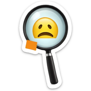 magnifying glass with a discount label sticker