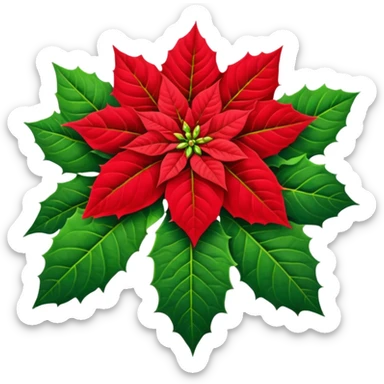 poinsettia sticker