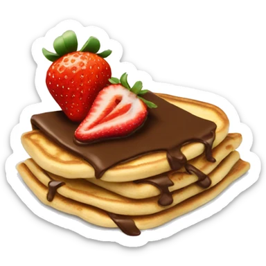 Crapes with Nutella and strawberries  sticker