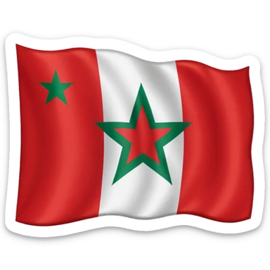 morocco flag with david star instead of 5 branch star sticker