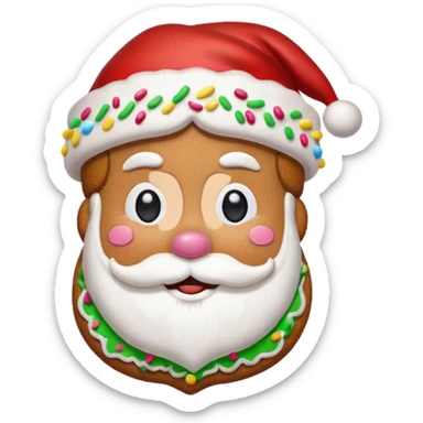 santa gingerbread sticker