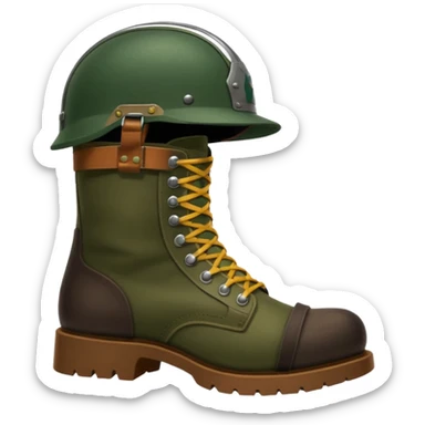 Military boots helmet criss sticker