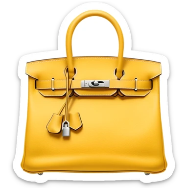 front soft yellow birkin hermes bag sticker